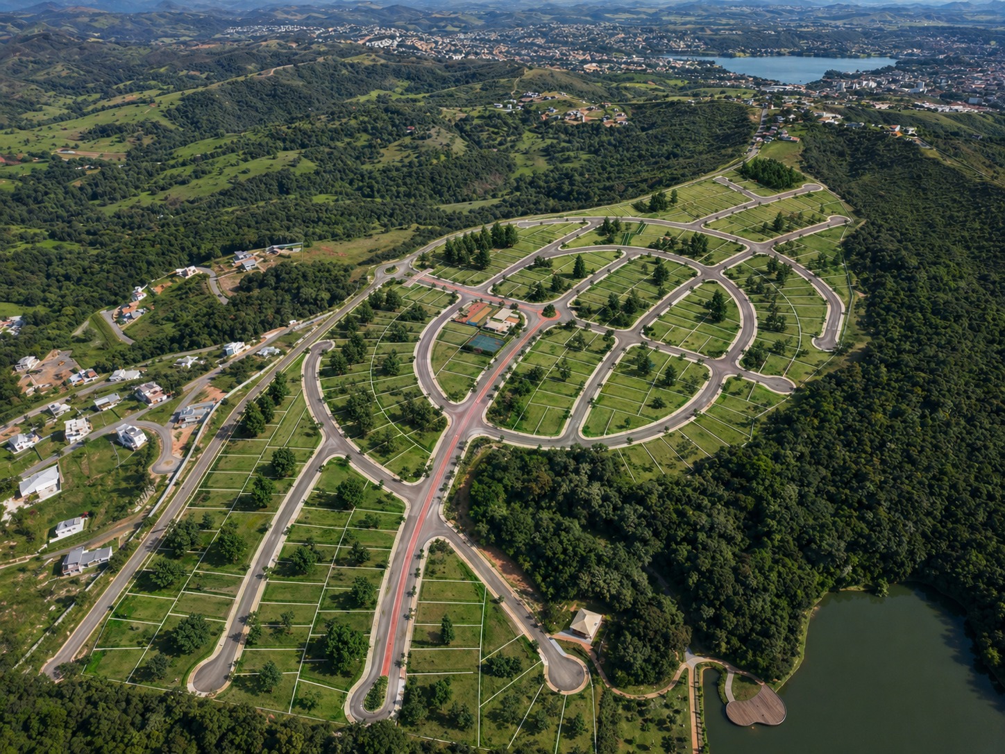Aerial view of the condominium
